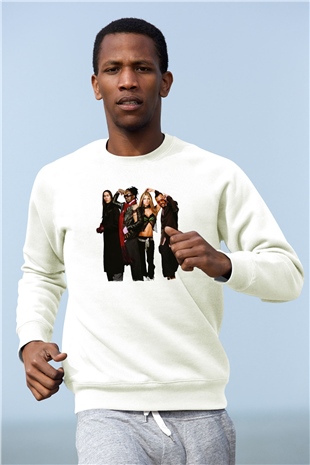 Black Eyed Peas Beyaz Unisex Sweatshirt