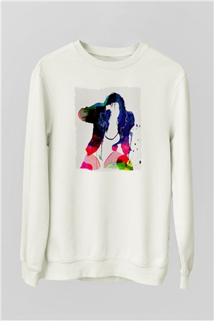 Black Eyed Peas Beyaz Unisex Sweatshirt