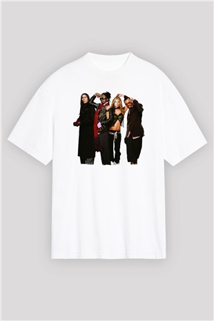 Black Eyed Peas Beyaz Oversize Tişört Oversize T-shirt - TişörtFabrikası