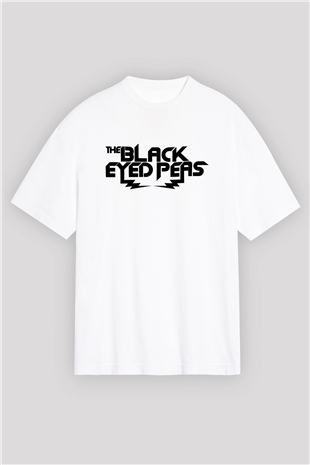 Black Eyed Peas Beyaz Oversize Tişört Oversize T-shirt - TişörtFabrikası
