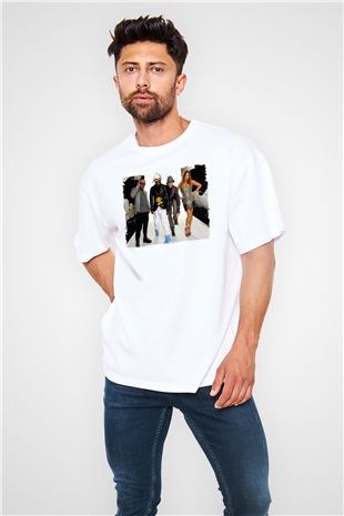 Black Eyed Peas Beyaz Oversize Tişört Oversize T-shirt - TişörtFabrikası