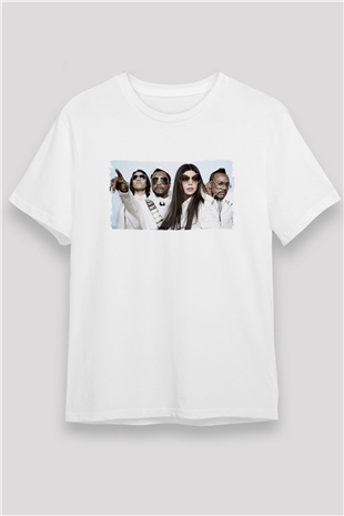 Black Eyed Peas Beyaz Unisex Tişört T-Shirt - TişörtFabrikası