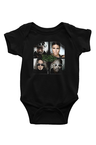 Black Eyed Peas Siyah Bebek Body - Zıbın