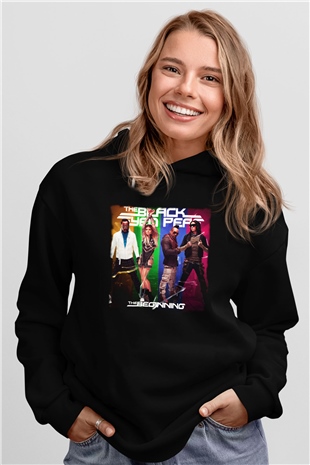 Black Eyed Peas Siyah Unisex Kapüşonlu Sweatshirt