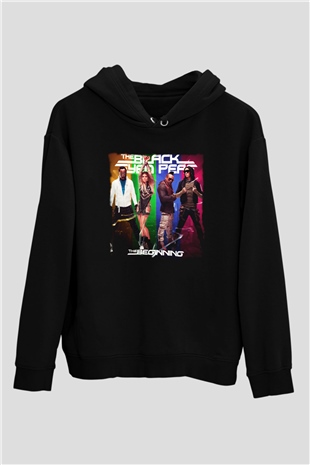 Black Eyed Peas Siyah Unisex Kapüşonlu Sweatshirt