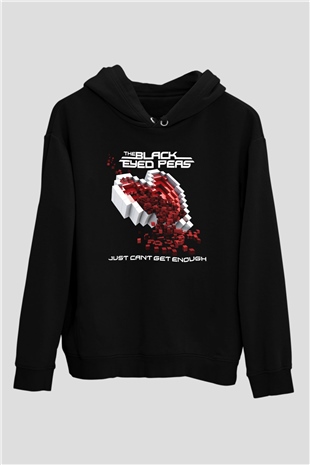 Black Eyed Peas Siyah Unisex Kapüşonlu Sweatshirt