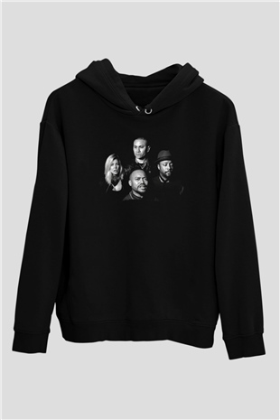Black Eyed Peas Siyah Unisex Kapüşonlu Sweatshirt