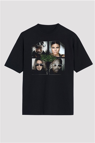 Black Eyed Peas Siyah Oversize Tişört Oversize T-shirt - TişörtFabrikası