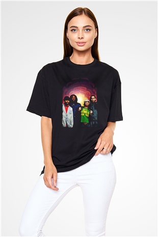Black Eyed Peas Siyah Oversize Tişört Oversize T-shirt - TişörtFabrikası