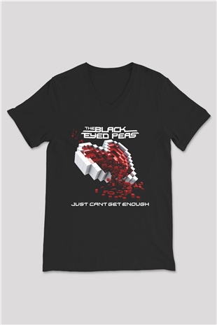 Black Eyed Peas Siyah Unisex V Yaka Tişört