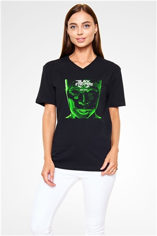 Black Eyed Peas Siyah Unisex V Yaka Tişört