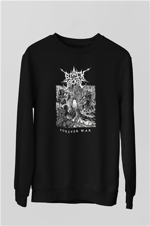 Black Jackal Baskılı Unisex Siyah Sweatshirt