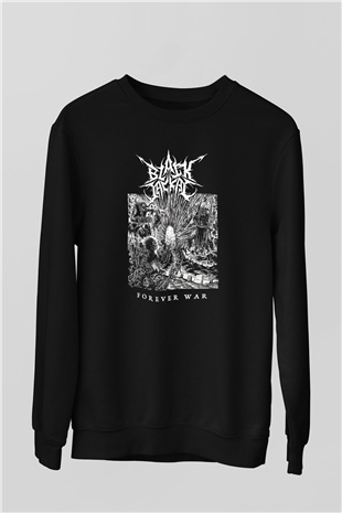 Black Jackal Baskılı Unisex Siyah Sweatshirt