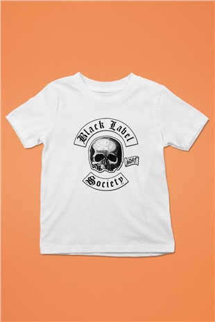 Black Label Society Baskılı Beyaz Unisex Çocuk Tişört