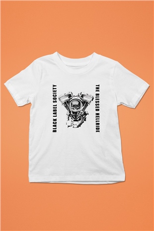 Black Label Society Baskılı Beyaz Unisex Çocuk Tişört