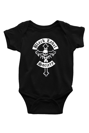 Black Label Society Baskılı Siyah Bebek Body - Zıbın