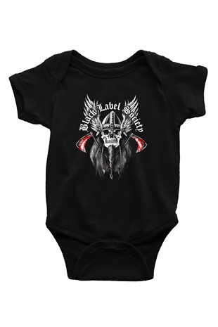 Black Label Society Baskılı Siyah Bebek Body - Zıbın
