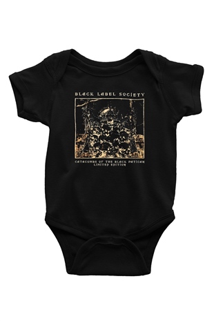Black Label Society Baskılı Siyah Bebek Body - Zıbın