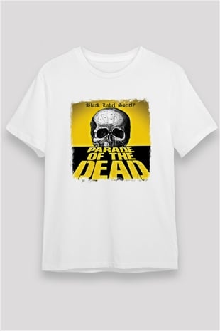 Black Label Society Baskılı Unisex Beyaz Tişört