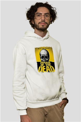 Black Label Society Baskılı Unisex Beyaz Hoodie