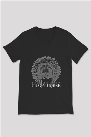 Black Label Society Baskılı Unisex Siyah V Yaka Tişört