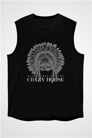 Black Label Society Baskılı Unisex Siyah Kolsuz Tişört