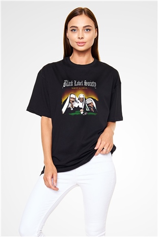 Black Label Society Baskılı Unisex Siyah Oversize Tişört