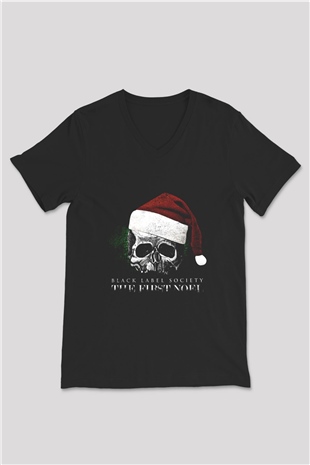 Black Label Society Baskılı Unisex Siyah V Yaka Tişört