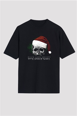 Black Label Society Baskılı Unisex Siyah Oversize Tişört
