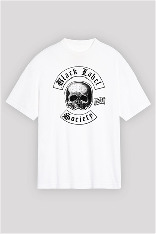Black Label Society Beyaz Unisex Oversize Tişört T-Shirt