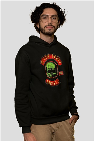 Black Label Society Siyah Unisex Kapüşonlu Sweatshirt