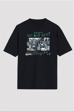 Black Label Society Siyah Oversize Tişört Oversize T-shirt - TişörtFabrikası