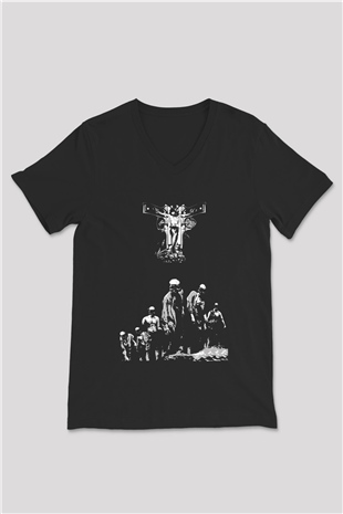 Black Label Society Siyah Unisex V Yaka Tişört T-Shirt