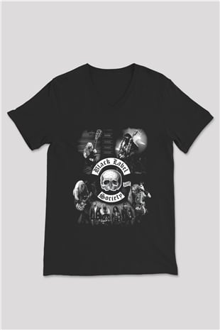 Black Label Society Siyah Unisex V Yaka Tişört