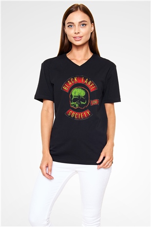 Black Label Society Siyah Unisex V Yaka Tişört