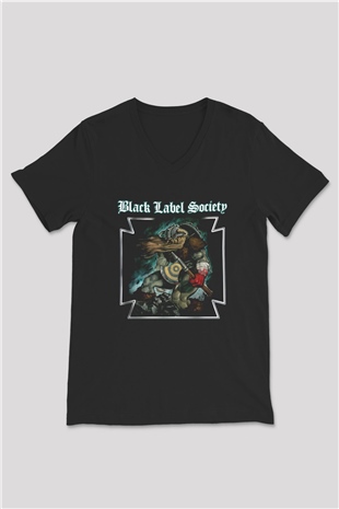 Black Label Society Siyah Unisex V Yaka Tişört