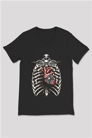 Black Label Society Siyah Unisex V Yaka Tişört T-Shirt
