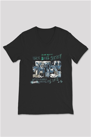 Black Label Society Siyah Unisex V Yaka Tişört