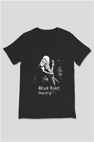 Black Label Society Siyah Unisex V Yaka Tişört