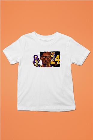 Black Mamba Baskılı Beyaz Unisex Beyaz Çocuk Tişört - Tshirt