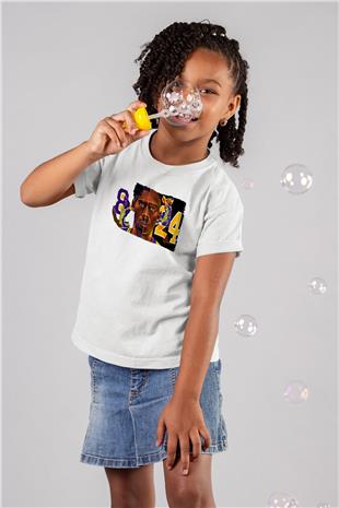 Black Mamba Baskılı Beyaz Unisex Beyaz Çocuk Tişört - Tshirt