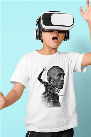 Black Mamba Baskılı Beyaz Unisex Beyaz Çocuk Tişört - Tshirt