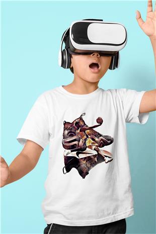 Black Mamba Baskılı Beyaz Unisex Beyaz Çocuk Tişört - Tshirt