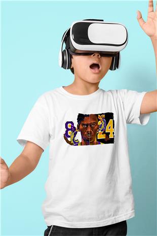 Black Mamba Baskılı Beyaz Unisex Beyaz Çocuk Tişört - Tshirt