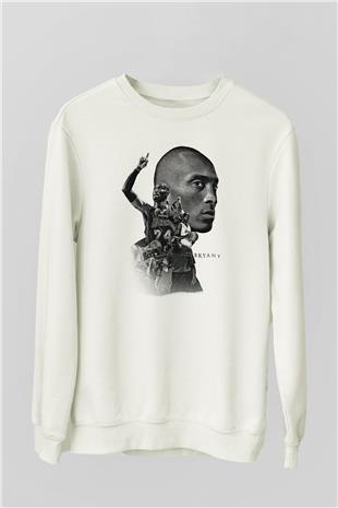 Black Mamba Baskılı Beyaz Unisex Sweatshirt