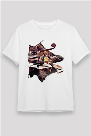 Black Mamba Baskılı Unisex Beyaz Tişört - Tshirt