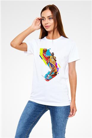 Black Mamba Baskılı Unisex Beyaz Tişört - Tshirt