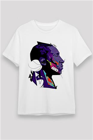 Black Mamba Baskılı Unisex Beyaz Tişört - Tshirt