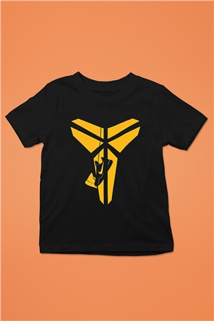 Black Mamba Baskılı Unisex Siyah Çocuk Tişört - Tshirt