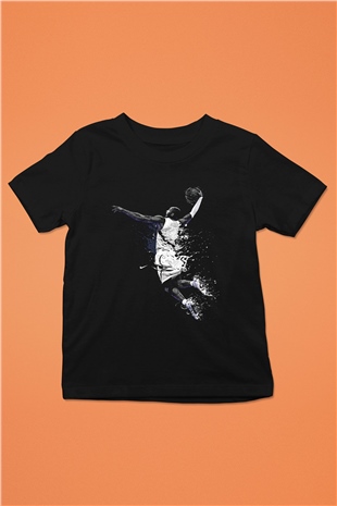 Black Mamba Baskılı Unisex Siyah Çocuk Tişört - Tshirt